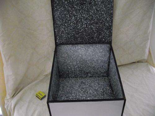 NICE LARGE SLOPED WHITE ENAMEL BREADBOX